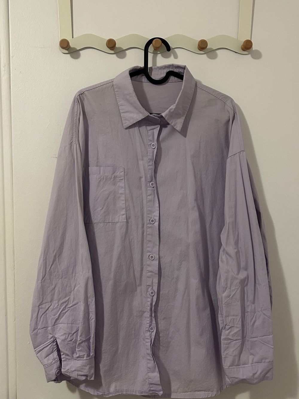 Dazy Pastel Light Lavender Button-Up Shirt